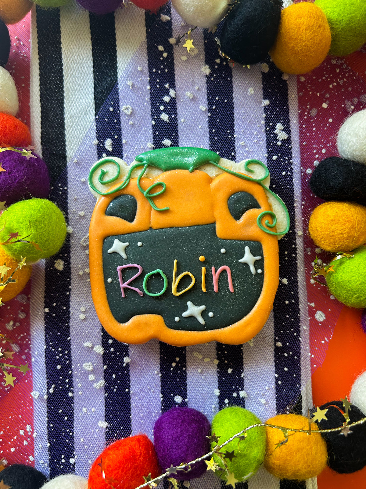 Personalized Pumpkin Sugar Cookie
