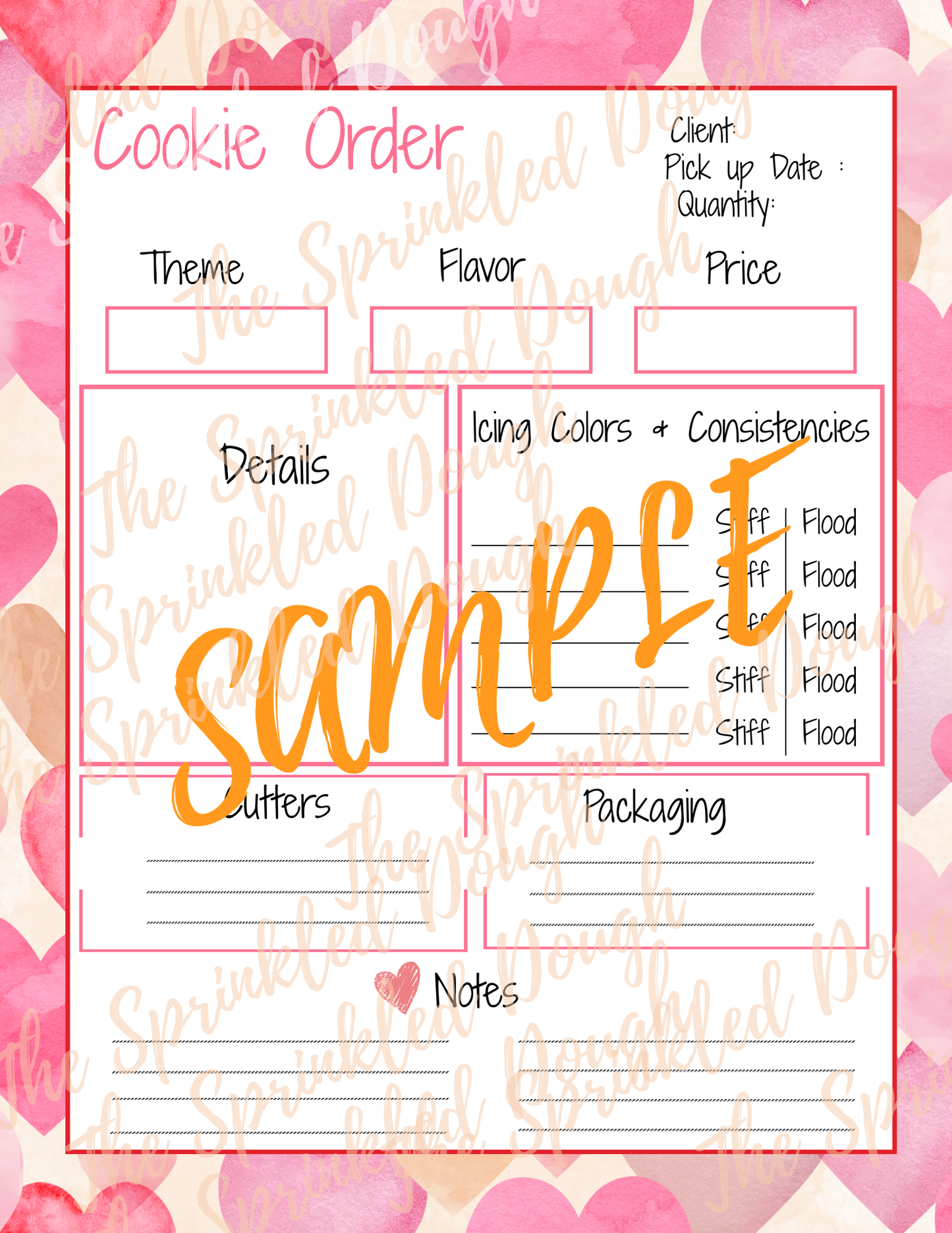 Cookie Order Form