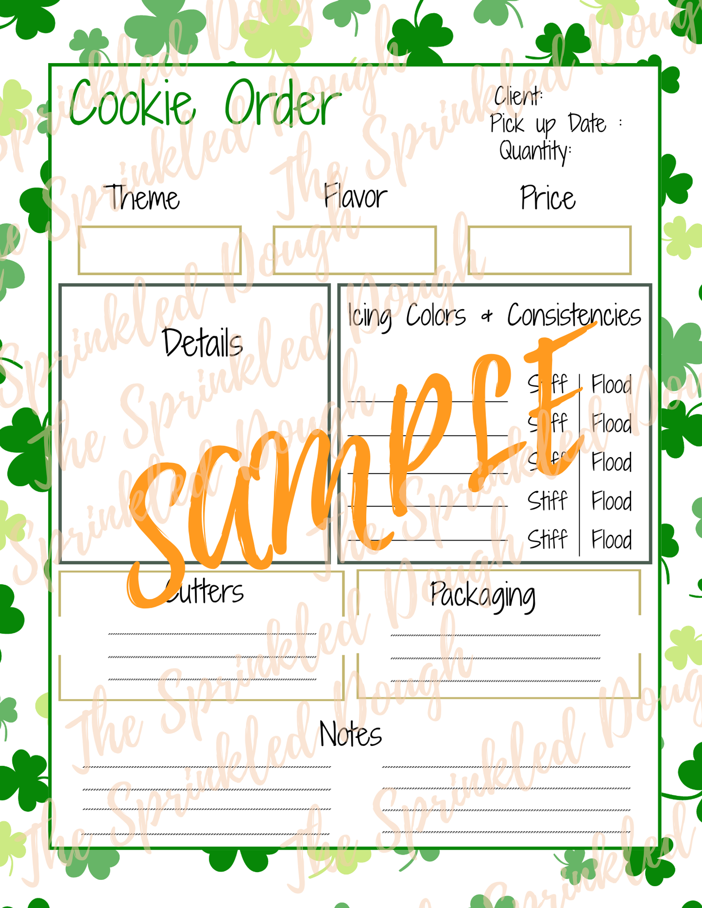 Cookie Order Form
