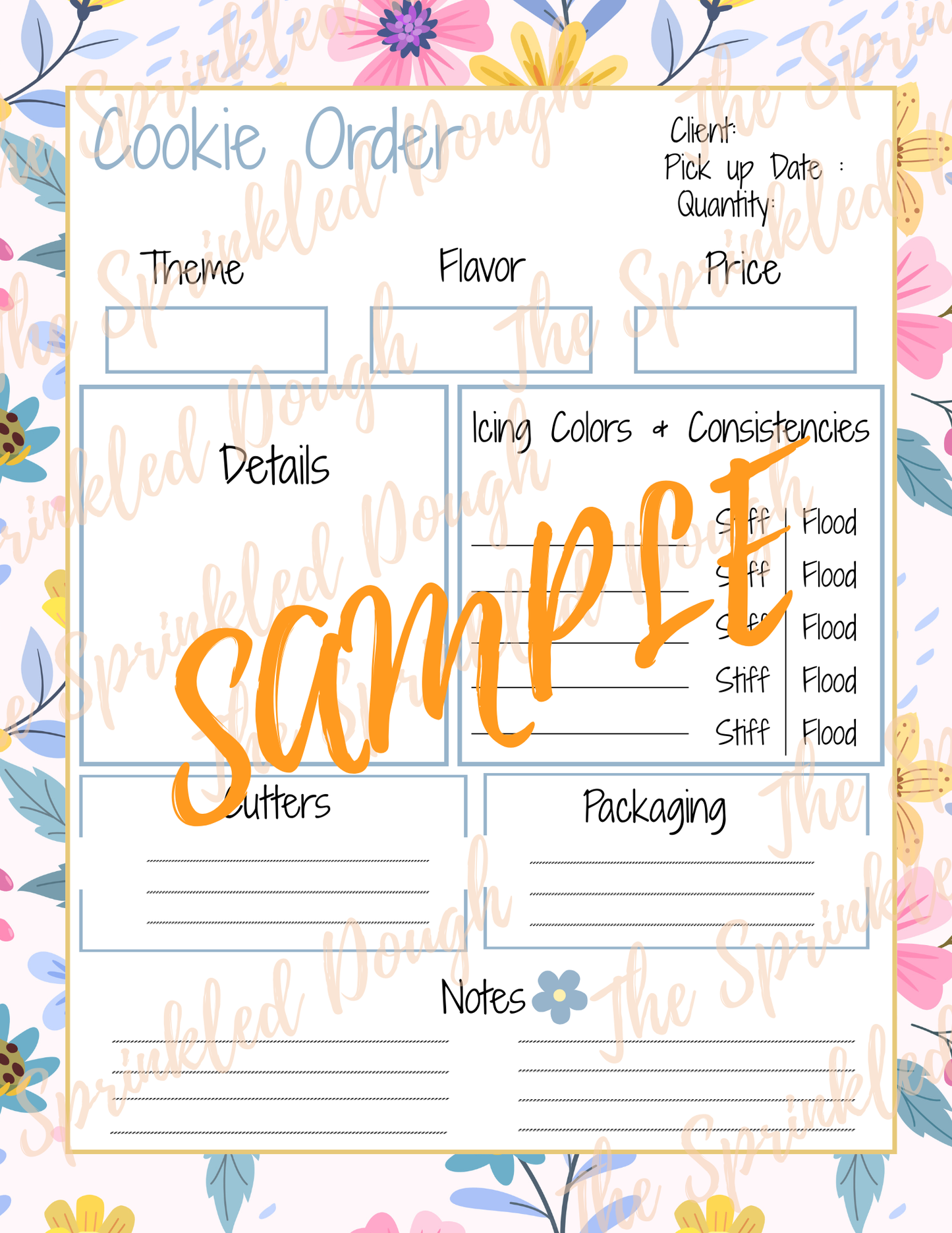 Cookie Order Form