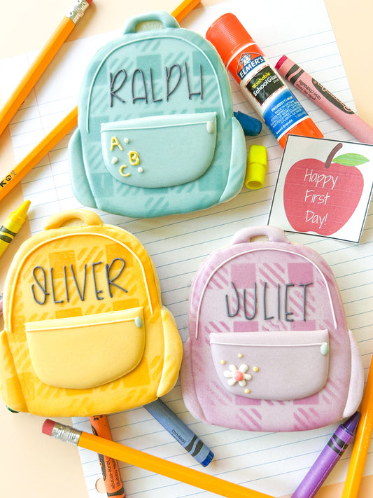 Personalized Backpack Back-to-School Cookie
