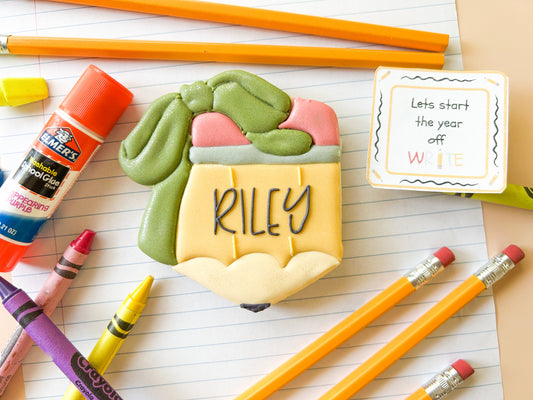 Personalized Student Pencil Cookie
