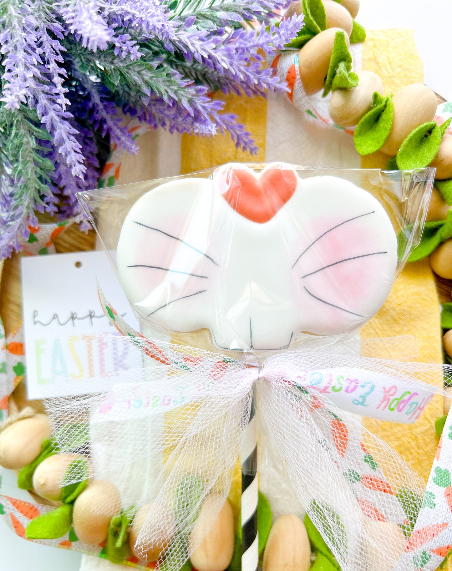 Bunny Face Cookie Stick