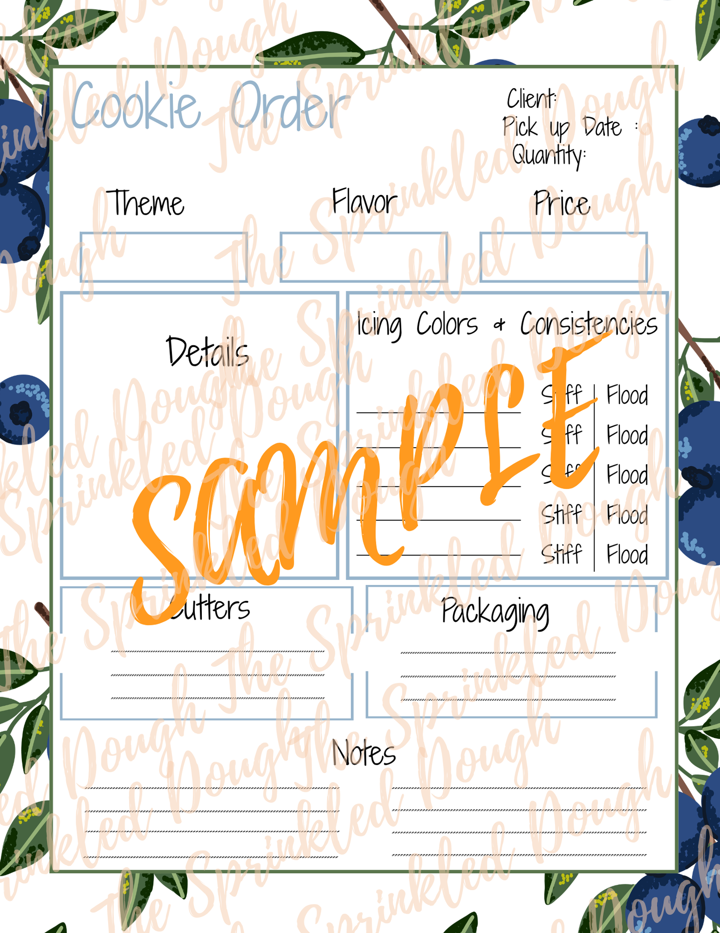 Cookie Order Form