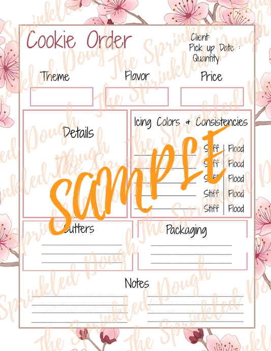 Cookie Order Form