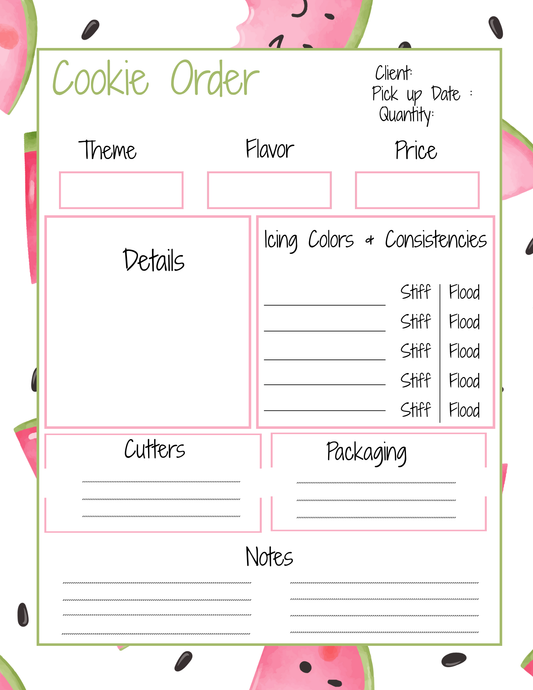 Cookie Order Form