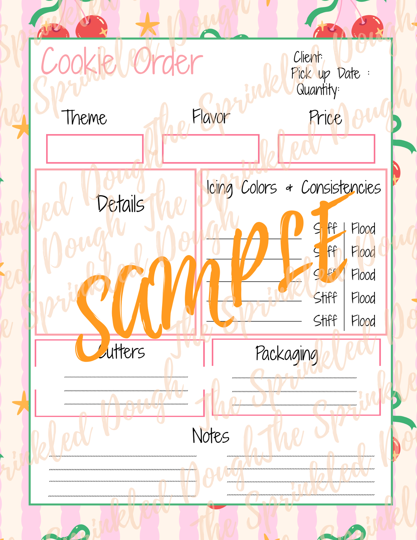 Cookie Order Form