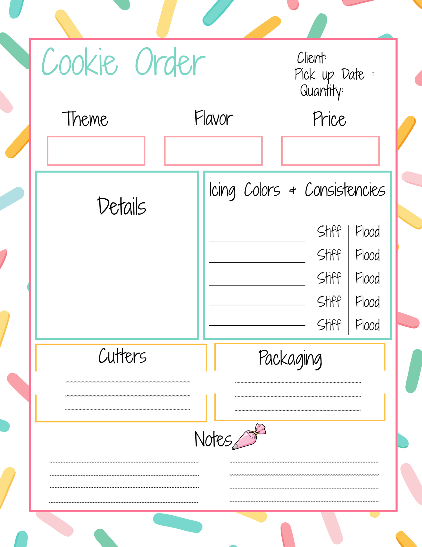 Cookie Order Form