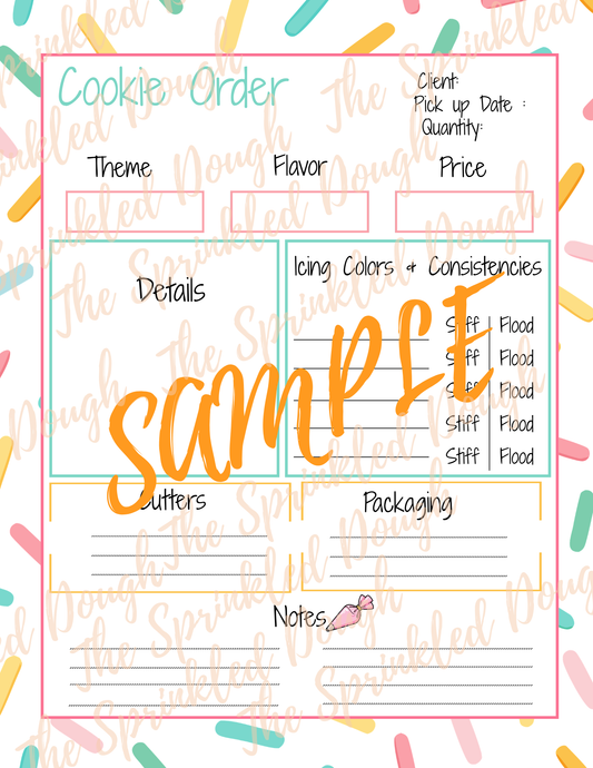 Cookie Order Form
