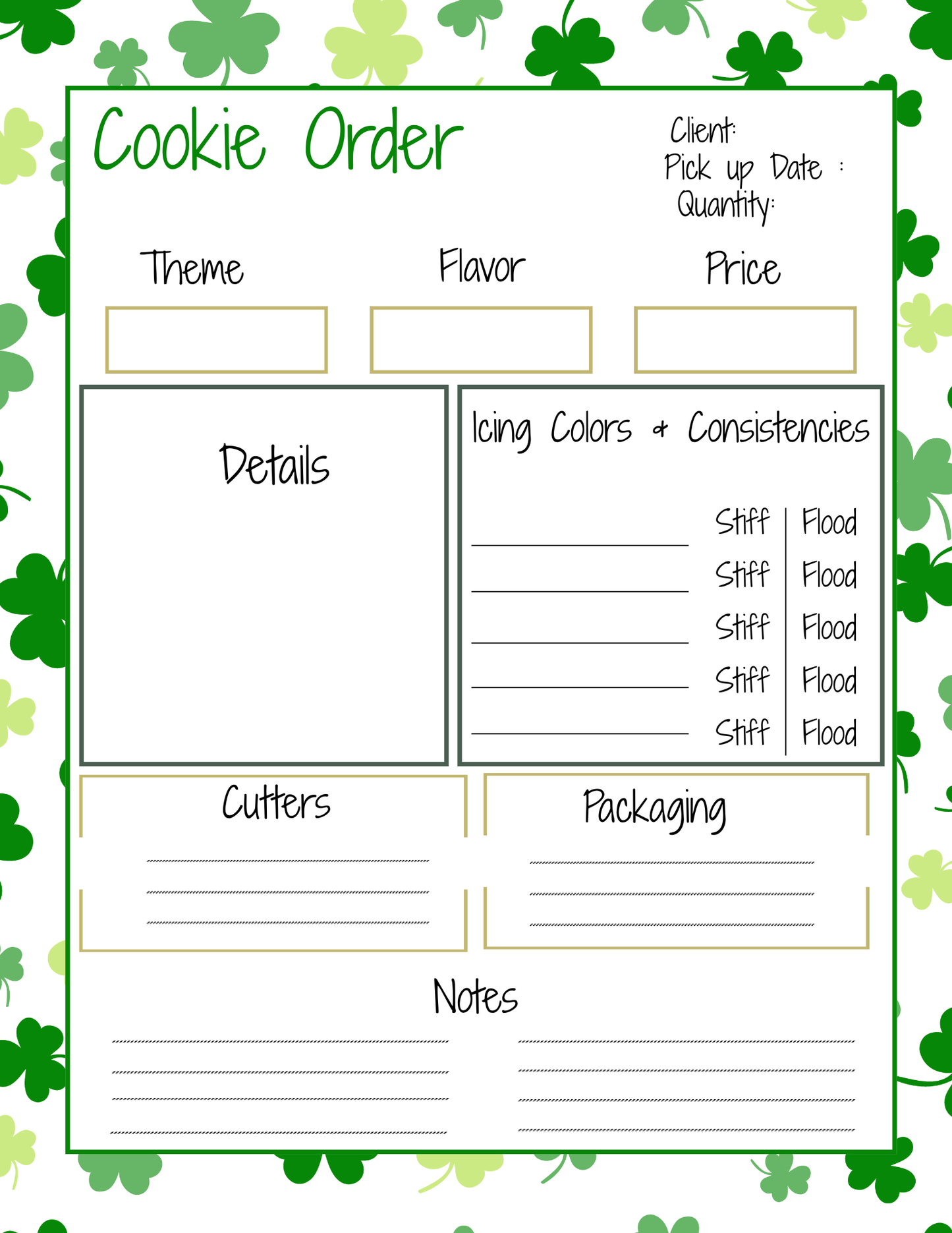 Cookie Order Form