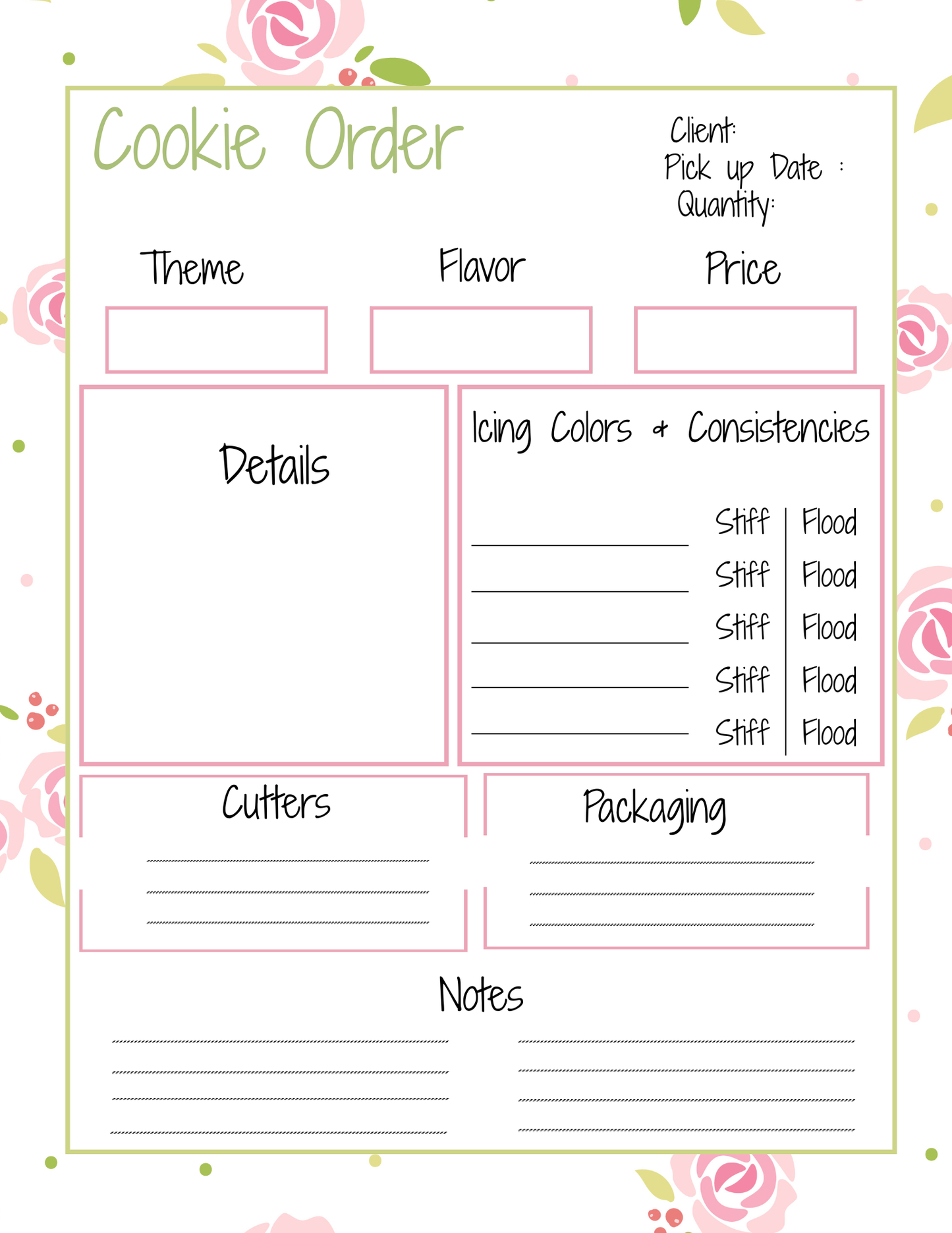 Cookie Order Form