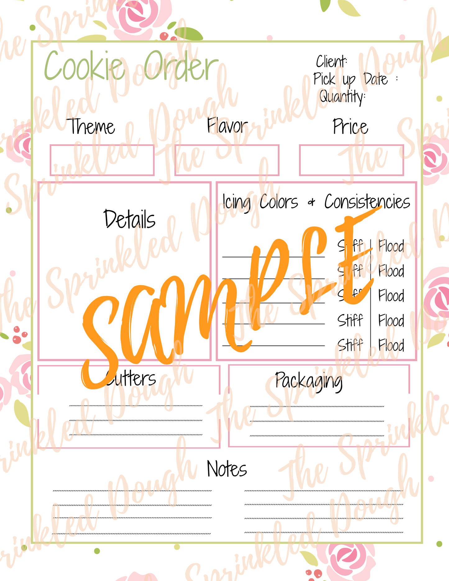 Cookie Order Form