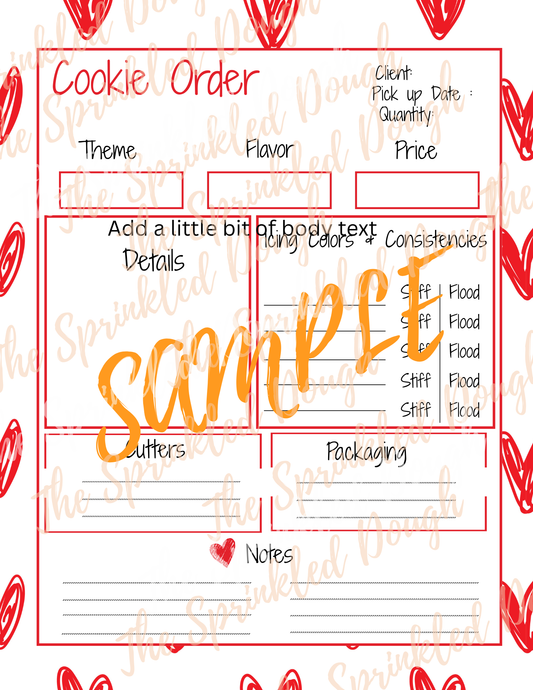Cookie Order Form